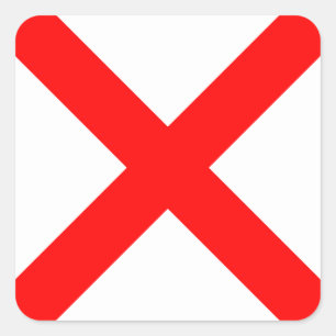 Nautical Flag Signal Letter V (Victor) Square Sticker