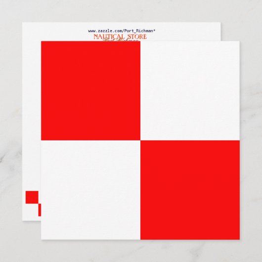 Nautical Flag Signal Uniform Letter U (Front/Back)