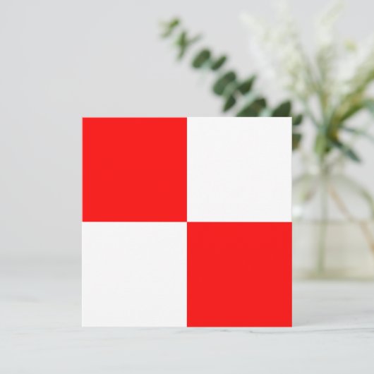 Nautical Flag Signal Uniform Letter U (Standing Front)