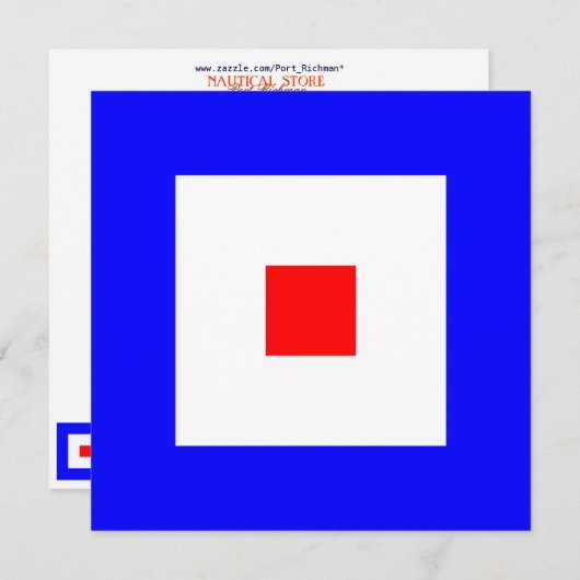 Nautical Flag Signal Whiskey Letter W (Front/Back)