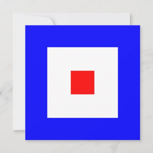 Nautical Flag Signal Whiskey Letter W (Front)