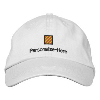 Nautical Flag "Y" Personalized Boater's Hat Embroi