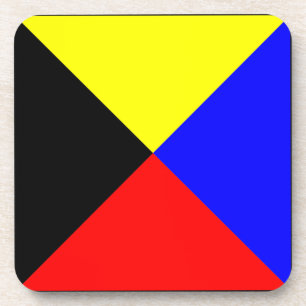 Nautical flag ZULU Drink Coaster