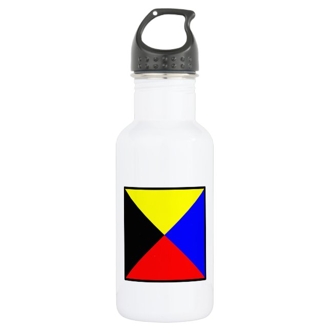 Nautical flag ZULU Water Bottle (Front)