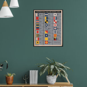 Nautical Flags and Morse Code Poster
