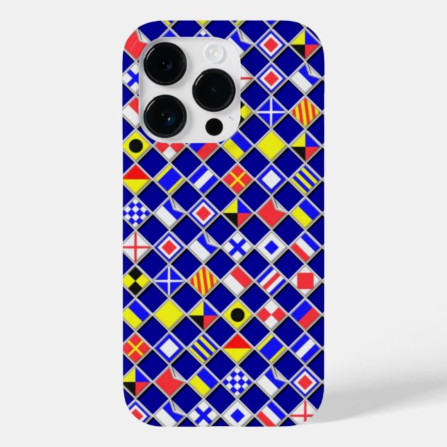 Nautical Flags Checkered Pattern Case-Mate iPhone Case (Back)