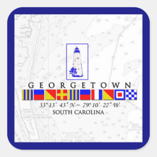 Nautical Flags Georgetown South Carolina Stickers