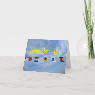 Nautical Flags Happy Boss's Day Card