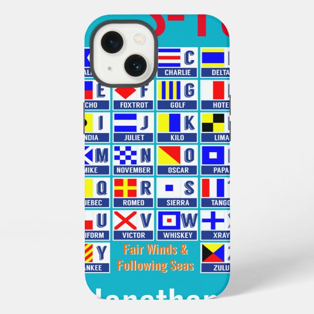 Nautical Flags Iphone Case (Back)