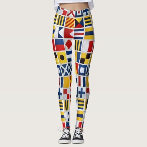 Nautical Flags Leggings