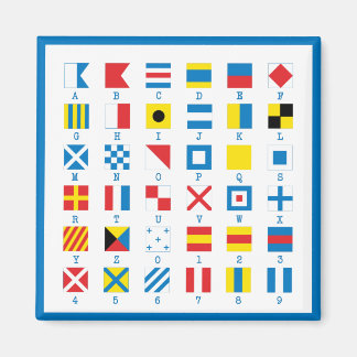 Nautical Flags Maritime Signals Alphabet Magnet