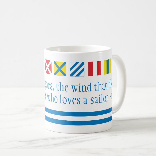 Nautical Flags Maritime Signals Nautical Toast Mug (Front Right)