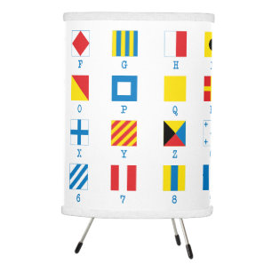 Nautical Flags Maritime Signals Tripod Lamp