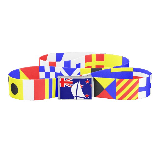 Nautical Flags New Zealand Flag Sailing Yacht Belt (Zig-Zag)