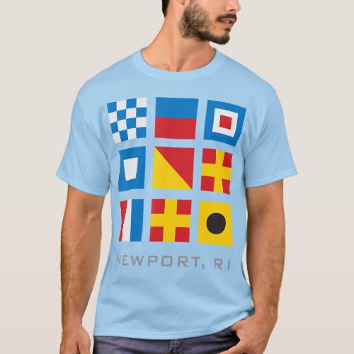 Nautical Flags Of Newport Ri Rhode Island T_Shirt