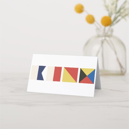 Nautical Flags Place Card