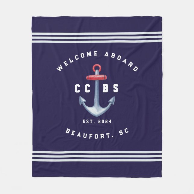 Nautical Fleece Blanket (Front)