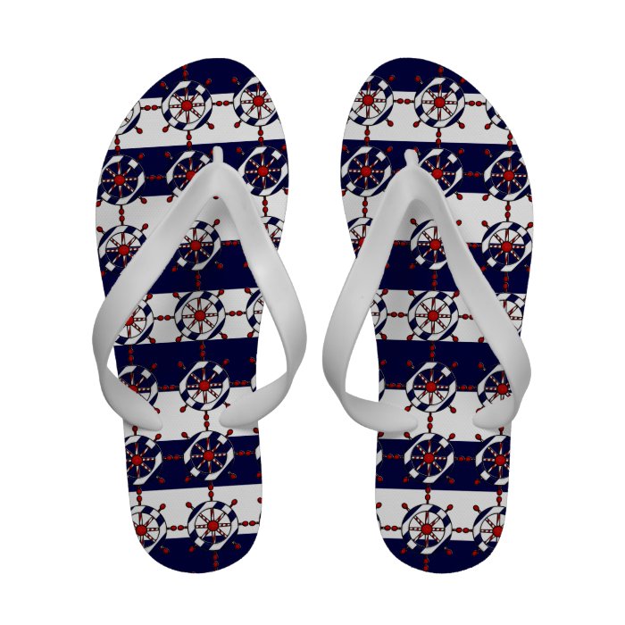 Nautical Flip Flops