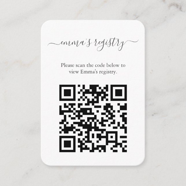 Nautical Floral Anchor RSVP Details QR Code Enclosure Card (Front)