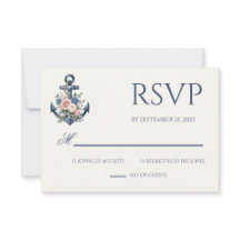 Nautical Floral Anchor Watercolor Wedding