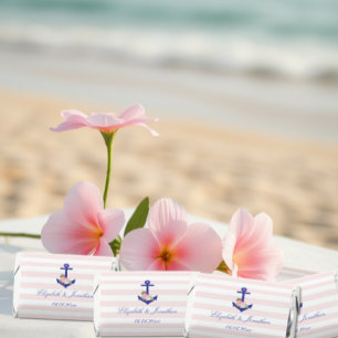 Nautical Floral Summer Wedding Hershey's Miniatures