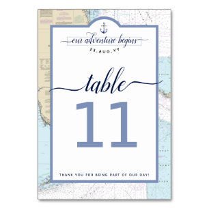 #Nautical #Florida #Wedding Table Number