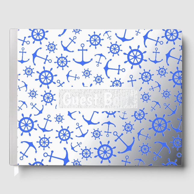 Nautical Foil Guest Book (Front)