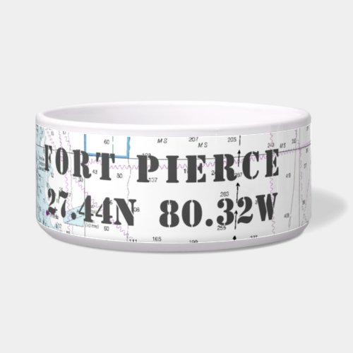 Nautical Fort Pierce Inlet FL Latitude Longitude Bowl