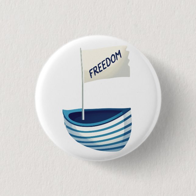 Nautical Freedom Boat Button (Front)
