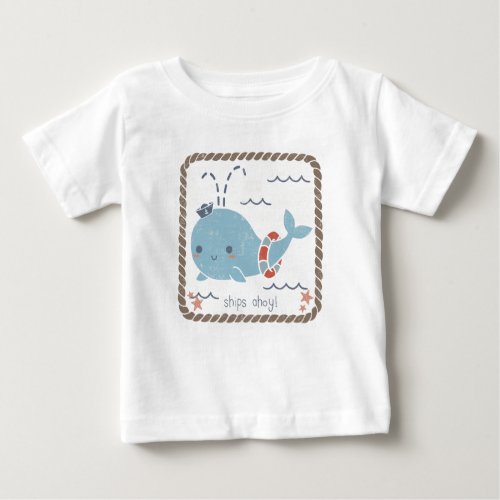 Nautical Friends _ Whale Baby T_Shirt