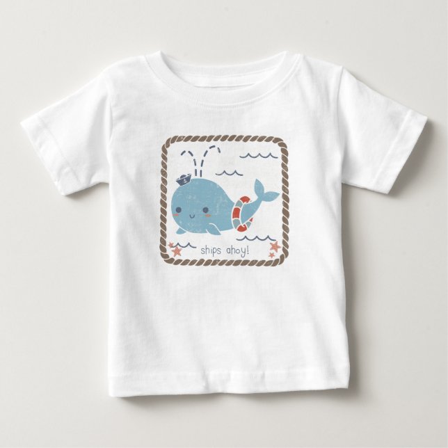 Nautical Friends - Whale Baby T-Shirt (Front)
