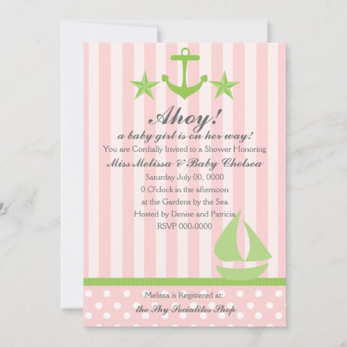 Nautical Girl Custom Invite