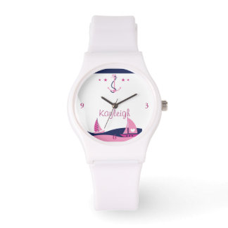 Nautical Girl Personalized Watch