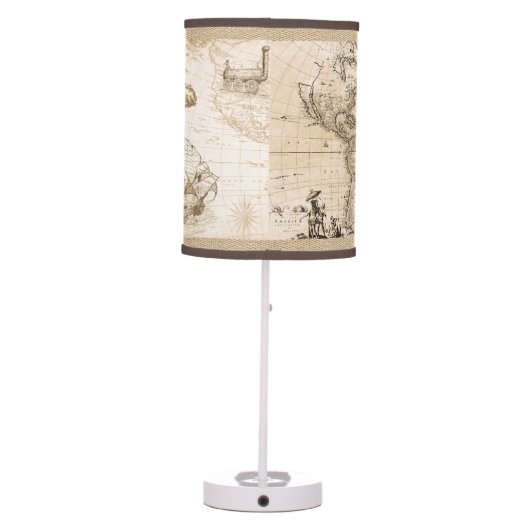 Nautical Globe World Map Table Lamp (Back)