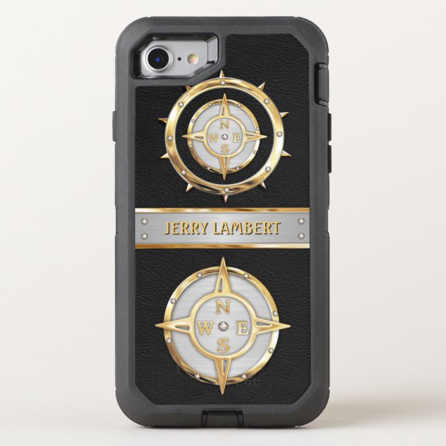 Nautical Gold and Silver Otterbox iPhone Case (Back)