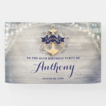 Nautical Golden Anchor Party Welcome Sign