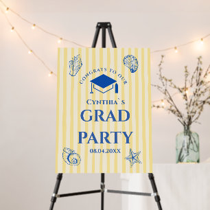 Nautical Graduation Party Blue Coastal Foam Board
