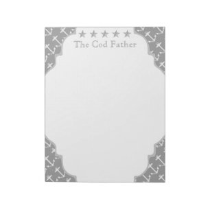 Nautical Gray Anchor Notepad