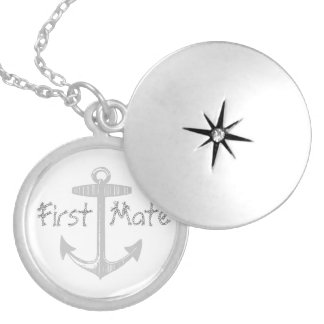 Nautical Gray Anchor Silver Plated Necklace