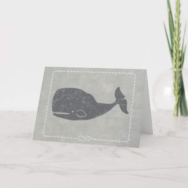 Nautical Gray Whale Card (Front)
