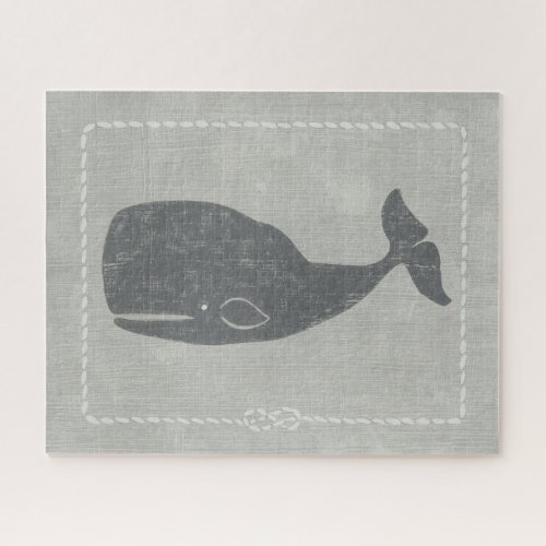 Nautical Gray Whale Jigsaw Puzzle