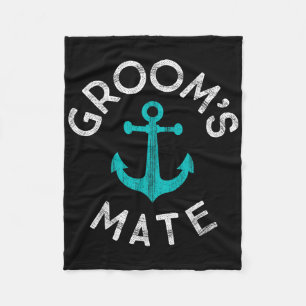Nautical Groomsmen Gift Wedding Party Grooms Mate Fleece Blanket