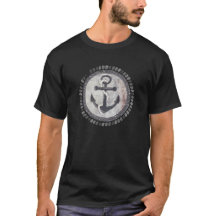 Nautical Grungy Anchor Chalkboard Men's T-Shirt