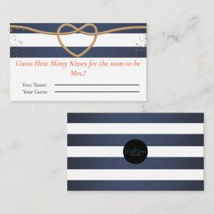 Nautical Guess How Many Kisses for the Mrs. Enclosure Card