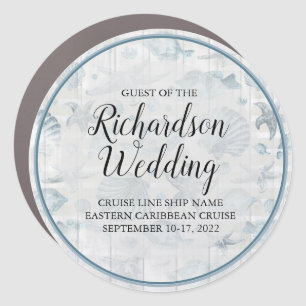 Nautical Guest Of Wedding Cruise Door Magnet