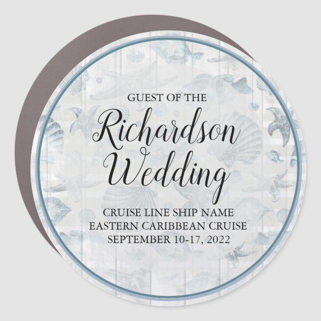 Nautical Guest Of Wedding Cruise Door Magnet (Front)