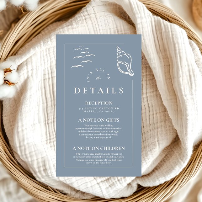 Nautical Hand Drawn Wedding Enclosure Card (Creator Uploaded)