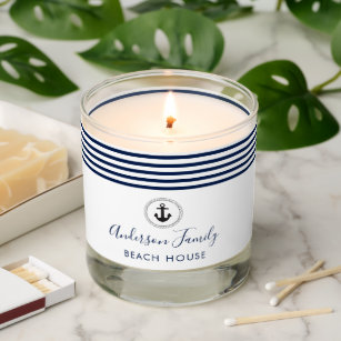 Nautical Handwritten Family Beach House Scented Candle