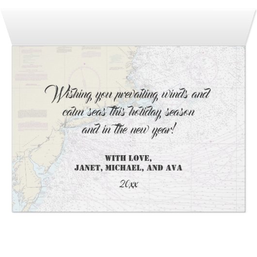 Nautical Happy Holidays from New Hampshire (Inside Horizontal (Bottom))