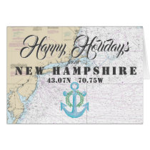 Nautical Happy Holidays from New Hampshire Cards